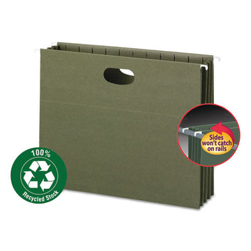 Smead® 100% Recycled Hanging Pockets With Full-height Gusset, Letter Size, Standard Green, 10-box freeshipping - TVN Wholesale